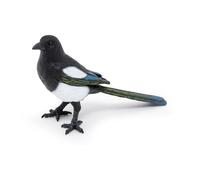Papo - Realistic Magpie figurine - from 3 years old - Discovering the animal world - Realistic figurine - Educational toy - Hand painted - Collection - Decoration - Children's gift