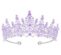 Papoopy Tiara Crown for Women, Headband Hair Accessories for Birthday Wedding Party Costume (D-Purple)