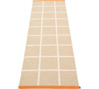 Pappelina - Criss Plastic Rug Beige / Vanilla / Pale Orange, 70x225 cm - Beige