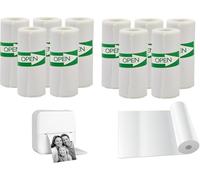 Papp'N'Roll Thermal Printer Paper Rolls, 57 x 30 mm, 10 Rolls, Self-Adhesive, BPA-Free, Compatible with Peripage A6, GuKKK