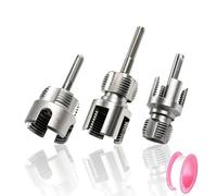 PAppositus Pipe Threading Tool Kit 4PCS, External & Internal Thread Cutter for 1/2'' 3/4'' & 1'' PVC Pipes, Pipe Thread Cutting Tool for Electric Drill, Hex Shank, Including a Ptfe Tape