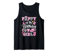 Pappy of The Birthday Cow Girl Western Cowgirl 1St Birthday Tank Top