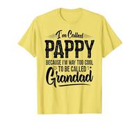 Pappy Shirts from Grandchildren for Men I'm Called Pappy T-Shirt, Men, Lemon Yellow, Small