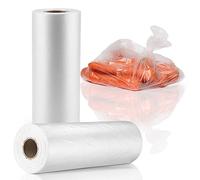 PAPRMA 12” x 20” Plastic Bags Roll, 350pcs, Reusable, Plastic, Clear, Self Seal, Food Storage Bags, 2 Rolls