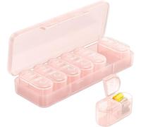 Papryn Pill Box Organiser 7 Day 2 Times a Day Weekly Tablet Organiser | AM PM Daily Medicine Storage Case Medication Organizer for Vitamins Supplement Travel and Home Use with Easy Open Compartment