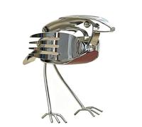 Papryn Robin Bird Scrap Metal Art Sculpture Handcrafted Robin Ornament | Decorative Steel Garden Statue Rustic Home Decor for Patio Balcony Office Desk Outdoor Lawn Robin Gift Garden Display