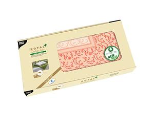 Papstar, 12 Table Cloth Tablecloths, Tissue ROYAL Collection Plus 100 cm x 100 cm Nectarine Damascato, 85791