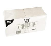 Papstar 12391, 500 napkins, 1-ply, 1/4 fold, 33 x 33 centimeter, white