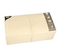 Papstar 12478 250 Serviettes 3 Ply 1/4 Fold 33 x 33 cm Cream