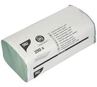 Papstar, #17205 Hand Towel Paper 23 cm x 25 cm Green Zig-Zag V-Fold 1-Ply 250 Sheets