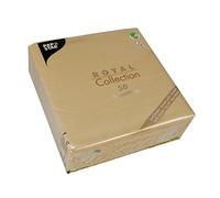 Papstar - 50 Serviettes ROYAL Collection 1/4-fold 40 cm x 40 cm Sand, # 82360