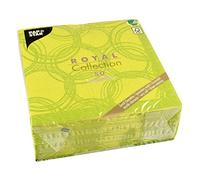 PAPSTAR #86495 Serviettes Royal Collection 1/4 Fold 40 cm x 40 cm Lime Green Bubbles