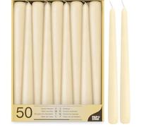 Papstar Candlestick Candles, Paraffin Wax, Champagne