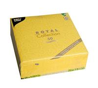 Papstar, Casali #84881 Serviettes Royal Collection 1/4 Fold 40 cm x 40 cm Yellow Pack of 50