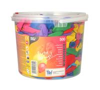 Papstar Colorful Balloons Assorted Colors in a Can 500 Pieces