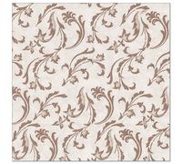 Papstar Royal Collection #85004 Serviettes 1/4 Fold 40 cm x 40 cm Brown Damascato