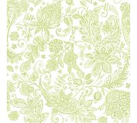 Papstar Napkins Lime Green Paisley 40x40 cm 50 Pieces
