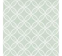 Papstar Napkins ROYAL Collection Circle Flowers Jade Green 40x40cm 50 Pieces