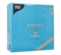 Papstar Royal Collection 81748 Serviettes with 1/4 Fold 40 x 40 cm Turquoise Pack of 50