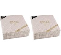 Papstar Napkins Tissue Basket 7.8 x 20 x 20 cm Brown (Pack of 2)