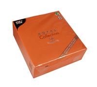 Papstar, #84813 Royal Collection Napkins 1/4 Fold 40 cm x 40 cm Nectarine Pack of 50