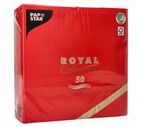 Papstar Napkins Uni Red 40 x 40cm 50 Pieces