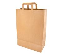 Papstar Paper Bags 44 X 32 X 17 CM Brown With Carry Handle 50 Pieces