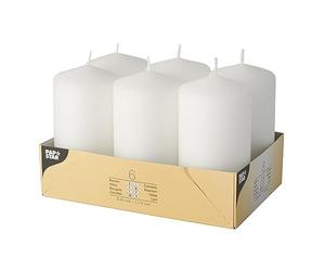 PAPSTAR Pappstar Pillar Candles White 60 x 115 mm (Pack of 6)