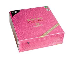 PAPSTAR - PAPSTAR Serviette"ROYAL Collection Casali", fuchsia | Premium tissue disposable napkins with 1/4 fold, elegant embossing and high dimensional stability for weddings