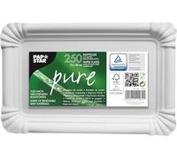PAPSTAR Pure 11062 250 Cardboard Tray 13 x 20 cm Rectangular White