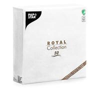 PAPSTAR, Royal Collection #11577 Napkins 1/4 Fold 48 cm x 48 cm White Pack of 50