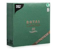 Papstar Royal Collection #11606 1/4 Fold 40 cm x 40 cm Dark Green Pack of 50
