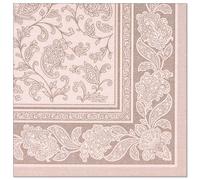 Papstar, Royal Collection #19894 Serviettes 1/4 Fold 40 cm x 40 cm Mocha Ornaments