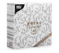 Papstar Royal Collection #85005 Napkins 1/4 Fold, 40 cm x 40 cm, Grey, Pack of 50
