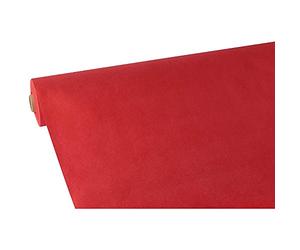 Papstar Tablecloth, Fleece fabric, red, 10 x 10 x 90 cm