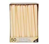 Papstar Taper Candles Champagne 25cm 50 Pack