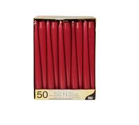 Papstar Taper Candlesticks, 50 Pack Candles Assorted Colours Home Decor