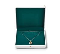 Papten Large Necklace Gift Box Big White Jewellery Necklace Pendant Box Green Velvet Interior