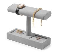 Papten Microfiber Watch Display Stand Watch Display Holder Men and Women Suitable for Watches, Bracelets, Earrings, Rings, Cufflinks（Gray）