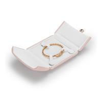 Papten Pink Bracelet Gift Box,Vintage Double-Open Style Gift Box with Snap Button,Portable Bangle Storage Box for Drawer Oranizer/Wedding