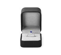 Papten Ring Gift Box Black Engagement Ring Box for Proposals, Anniversaries,Mother's Day