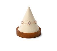 Papten Solid Wood Bracelet Holder Bangle Bracelet Display Stand with Superfiber Cone for Desktop for Jewellery Store(Beige)