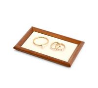 Papten Solid Wood Jewellery Tray Stackable Jewellery Organise Tray Beige