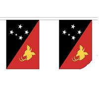 Papua New Guinea Bunting - 9 Metre Bunting - Polyester - 30 Flags Per 9M Length - FlagSuperstore