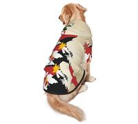 Papua New Guinea Flag Map Dog Hoodie for Medium Large Dogs, Warm Soft Pet Sweatshirt, Easy to Wear Jumper Clothes