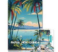 Papua Tropical Escape Jigsaw Puzzles for Adults 1000,Challenging To Complete But Fun And Humorous Educational Game for Birthday 50x75cm