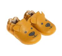 Papulin Unisex Bear Patterned Booties - Ginger