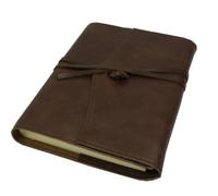 Papuro Milano Refillable Handmade Italian Chocolate Brown Leather Address Book -12 x 17 cm
