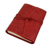 Papuro Milano Refillable Handmade Italian Red Leather Address Book - 9 x 13 cm