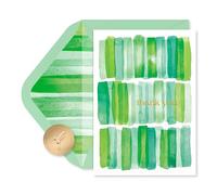 Papyrus 14-Count Blank Thank You Cards with Envelopes (Green Stripes)